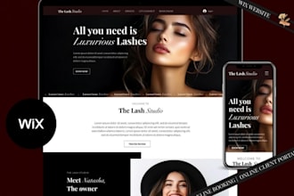 build wix lash extension website wix lash tech lash salon booking website