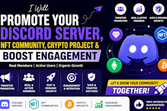 promote your discord server, nft community, and grow it organically members