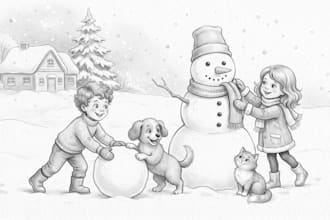 create hand drawn watercolor children book illustration and story book art