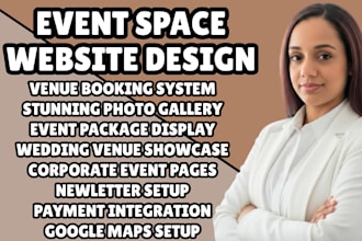 design event space website event venue website banquet hall website wedding site