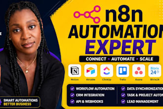 integrate notion trello airtable clickup scoro asana biltrix24 via n8n make crm