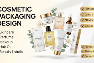 do skincare face cream perfume packaging hair oil cosmetics beauty label design