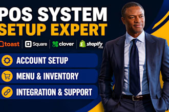 setup toast pos, square pos,  and shopify pos systems