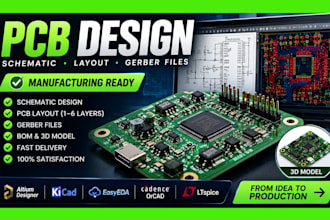 design professional pcb, schematic and circuit board layout