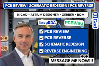 do pcb review, schematic redesign, pcb reverse engineering in kicad and altium