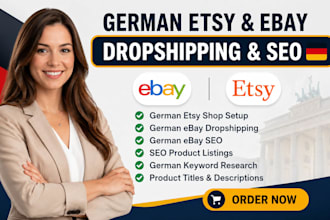 setup german etsy dropshipping, german ebay droshipping, german ebay SEO lisitng