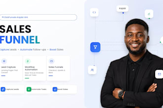 build sales funnel, landing page in kartra clickfunnels, kajabi, gohighlevel