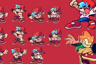 do fnf character animated sprite sheet friday night funkin fnf game mod