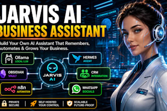build jarvis ai assistant CRM ollama multi agent obsidian vault hermes agent n8n
