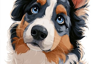 draw disney pets portrait illustration in disney