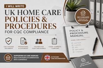 write UK home care policies and procedures for cqc compliance