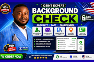 background check USA people social media investigation and criminal record check