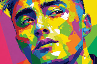 draw wpap pop art sport potrait