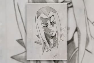draw custom anime art and character design