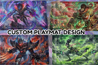 design custom anime playmat for pokemon tcg one piece card game yugioh mtg