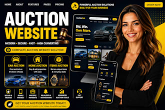 build auction website, for cars, homes and valuable items