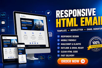 design responsive HTML email template email signature newsletter design