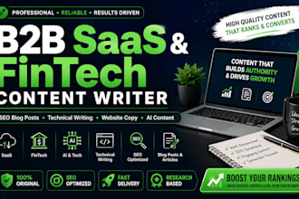 be your b2b content writer, saas, fintech, technical, tech SEO copywriter