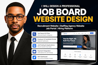 design a job board website recruitment website staffing agency