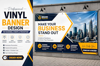 design vinyl banner design backdrop yard sign retractable and street sign
