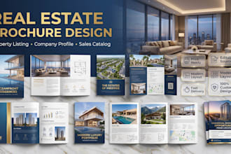 design real estate brochure, property listing, company profile, sales catalog
