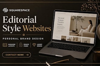design or redesign a high end squarespace editorial style website personal brand