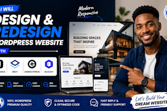 design, redesign wordpress website with breakdance, brizy, generatepress,blocksy