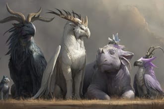 illustrate fantasy art creatures and characters