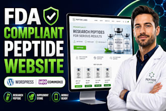 build fda compliant research peptide woocommerce peptide website