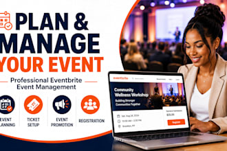 plan and manage your events on eventbrite