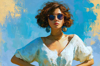 oil painting portrait and illustrations