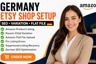 create german amazon product listing, german amazon variation fix amazon listing