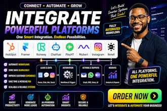 integrate hubspot framer runway playht ai chatfuel mubert instagram retell