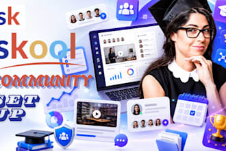 skool community setup skool account skool online community course skool setup