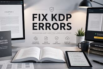 fix your amazon KDP formatting errors and layout bleed margin issues