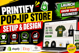 create high converting printify pop up store shopify print on demand etsy pod