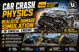 do car crash physics and realistic damage simulation in unreal engine