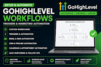 set up gohighlevel workflows, CRM and automation