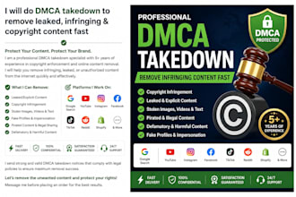 file dmca takedown notices to remove copyrighted and leaked content