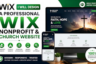 design a professional wix nonprofit and church website