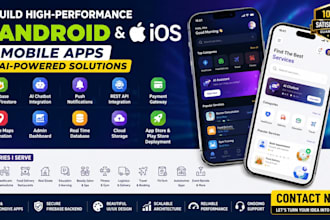 build android app ios mobile app ai chatbot push notifications flutter firebase