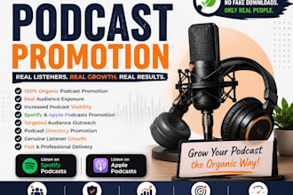 organic podcast promotion to grow real listeners and download
