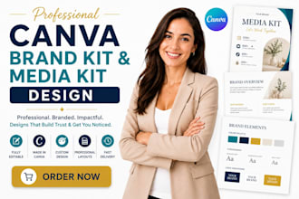 design professional canva media kit and brand kit for your business