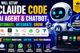 setup claude code hermes ai agent chatbot n8n whatsapp claude ai gsuite appsheet