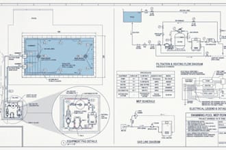 design plumbing heating and filtration mep system for your swimming pool permit