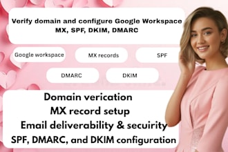 verify domain and configure google workspace mx spf dkim dmarc