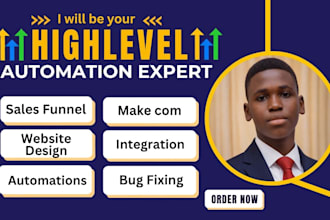 fix gohighlevel automation, email marketing, website and ghl a2p in 1hr