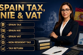 help prepare spain tax return, nie, vat and non resident tax and modelo 210