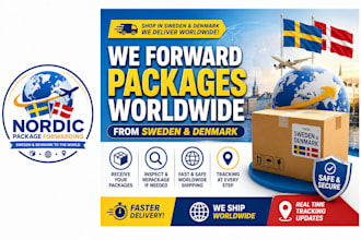 forward packages worldwide from sweden and denmark with tracking faster