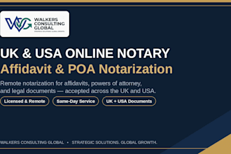uk USA online notary affidavit poa legal document notarization support